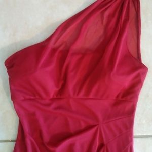 Beautiful scarlet red bridesmaid dress